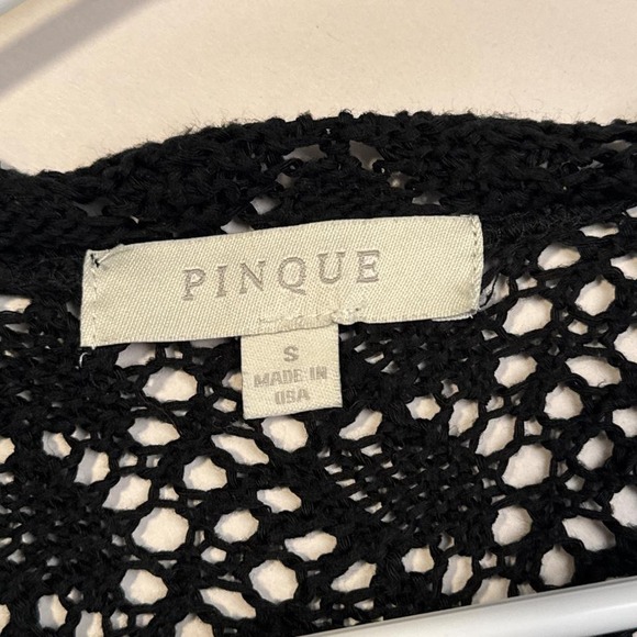 Vintage Pinque Black Knit Micro-Cardigan size S - Picture 6 of 7